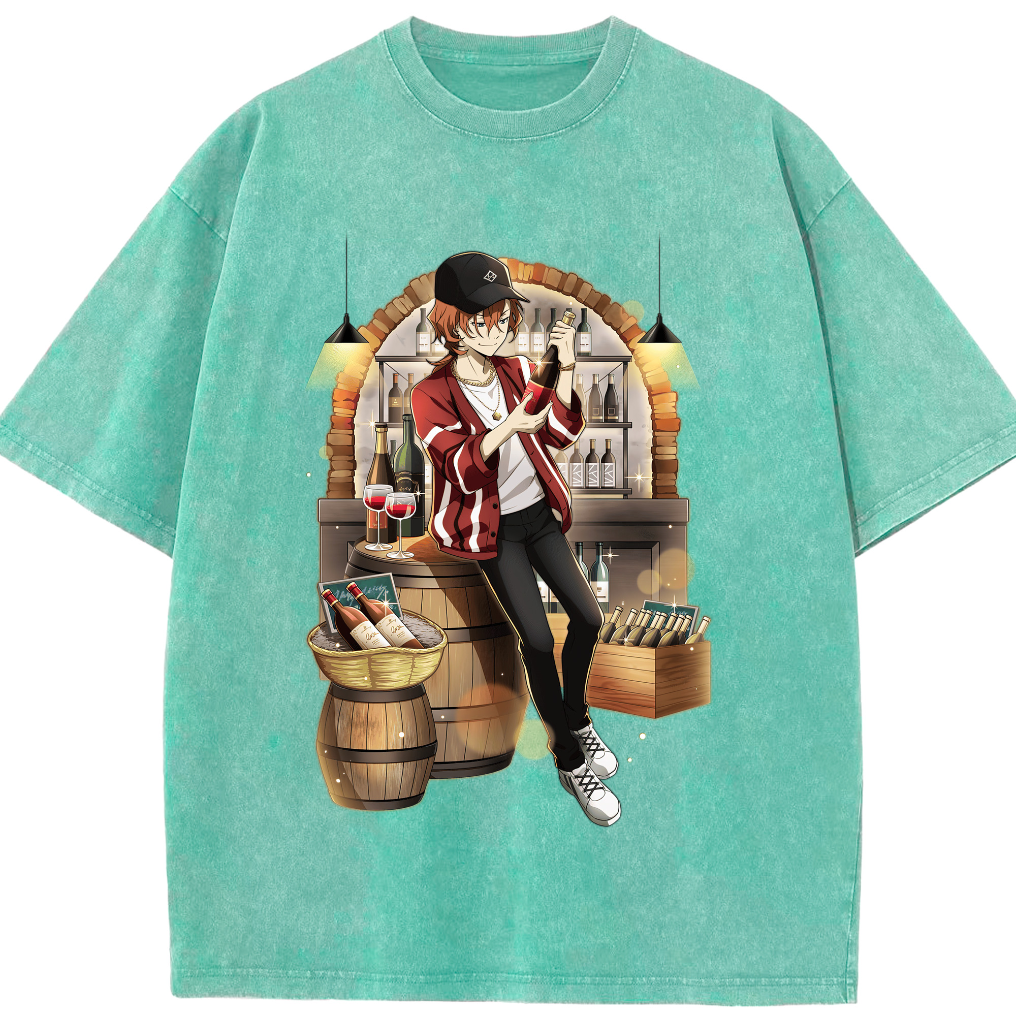 （画像用） 文豪ストレイドッグス Bungo Stray Dogs 綿100% ヴィンテージ風 半袖Tシャツ（フロントプリント）